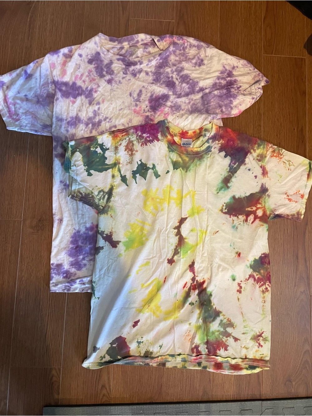 Custom Hand-Dyed Tie-Dye Short Sleeve T-Shirt Lot (Gildan & Kirkland - Size L)
